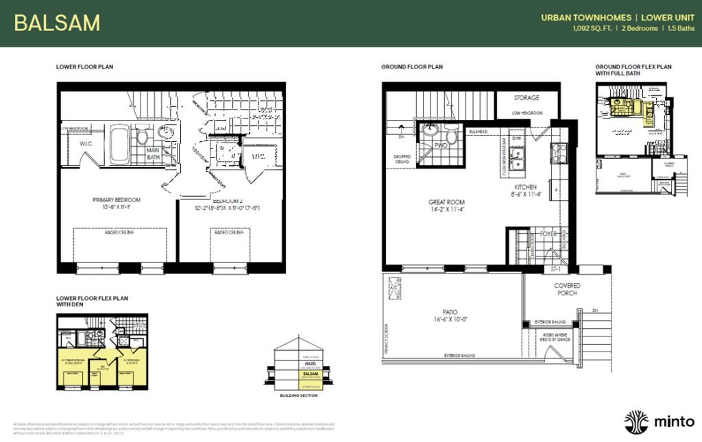 The Heights of Harmony - BALSAM - urban townhome Floor Plan