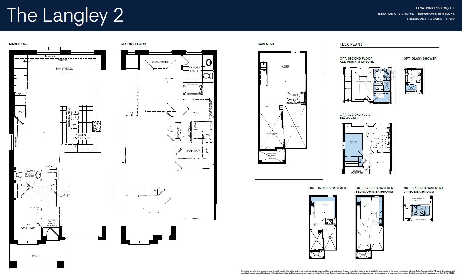 The Heights of Harmony Oshawa Single Car Garage Family Homes floor plan